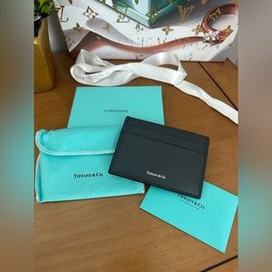 NIB Tiffany & Co Leather Card Holder Unisex
